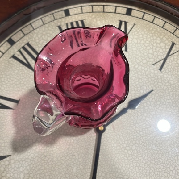 Vintage cranberry handblown pitcher - Picture 4 of 4
